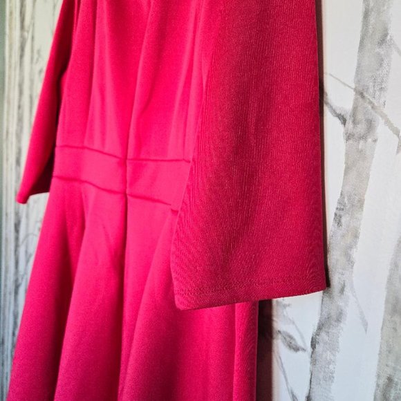 Lane Bryant Pink Mesh Cut Out Elbow Sleeve Dress 18/20P - Picture 9 of 10